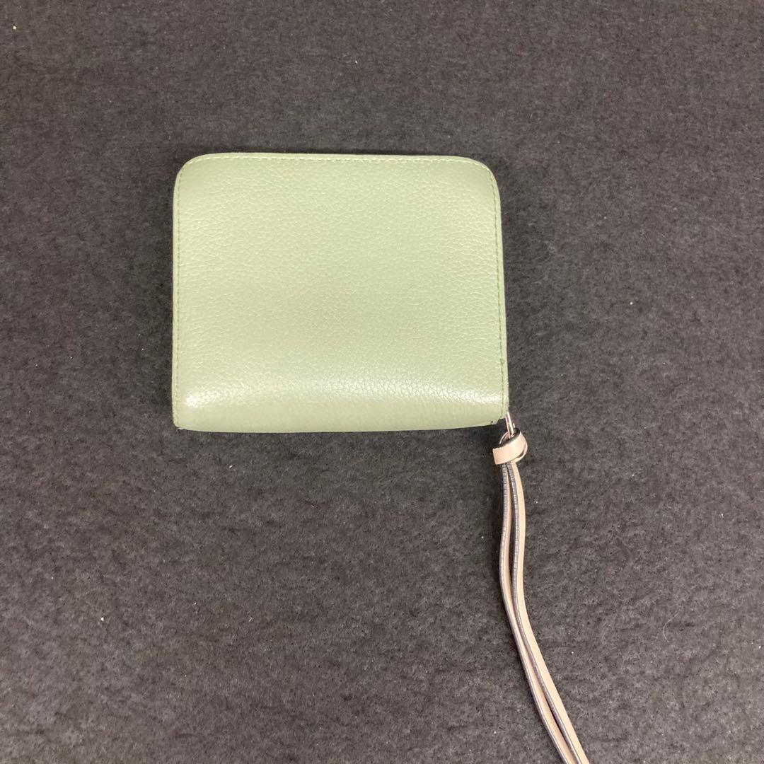 ロエベ コンパクト ジップ ウォレット 財布 レザー グリーン⭐︎