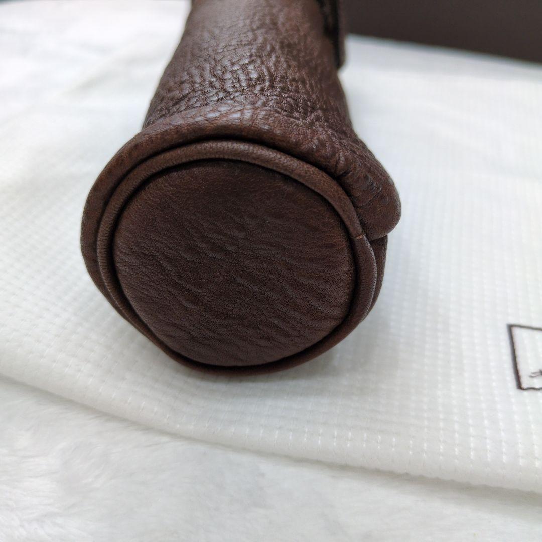 土屋鞄　ドラムペンケース ブラウン