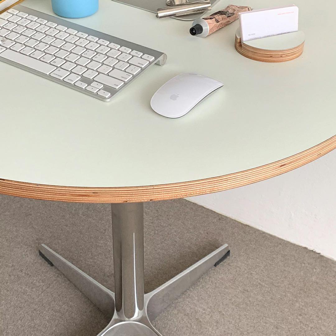 VAMIR ラウンドテーブル80cm O'gre 白　ダイニングテーブル