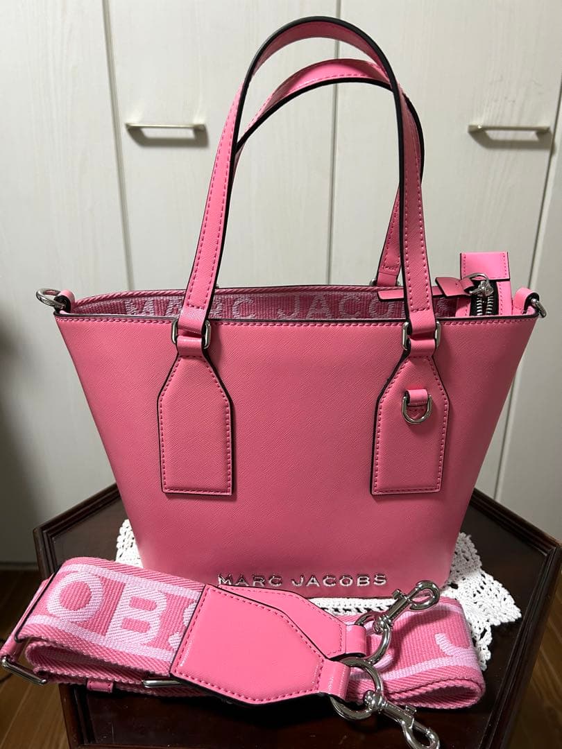MARC JACOBS 上品なライトピンク ミニ2wayトートバッグ