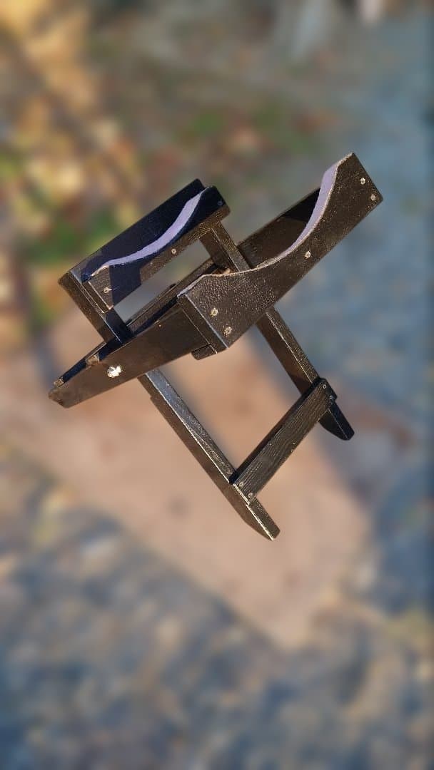 和太鼓用木製スタンド 黒、斜め台