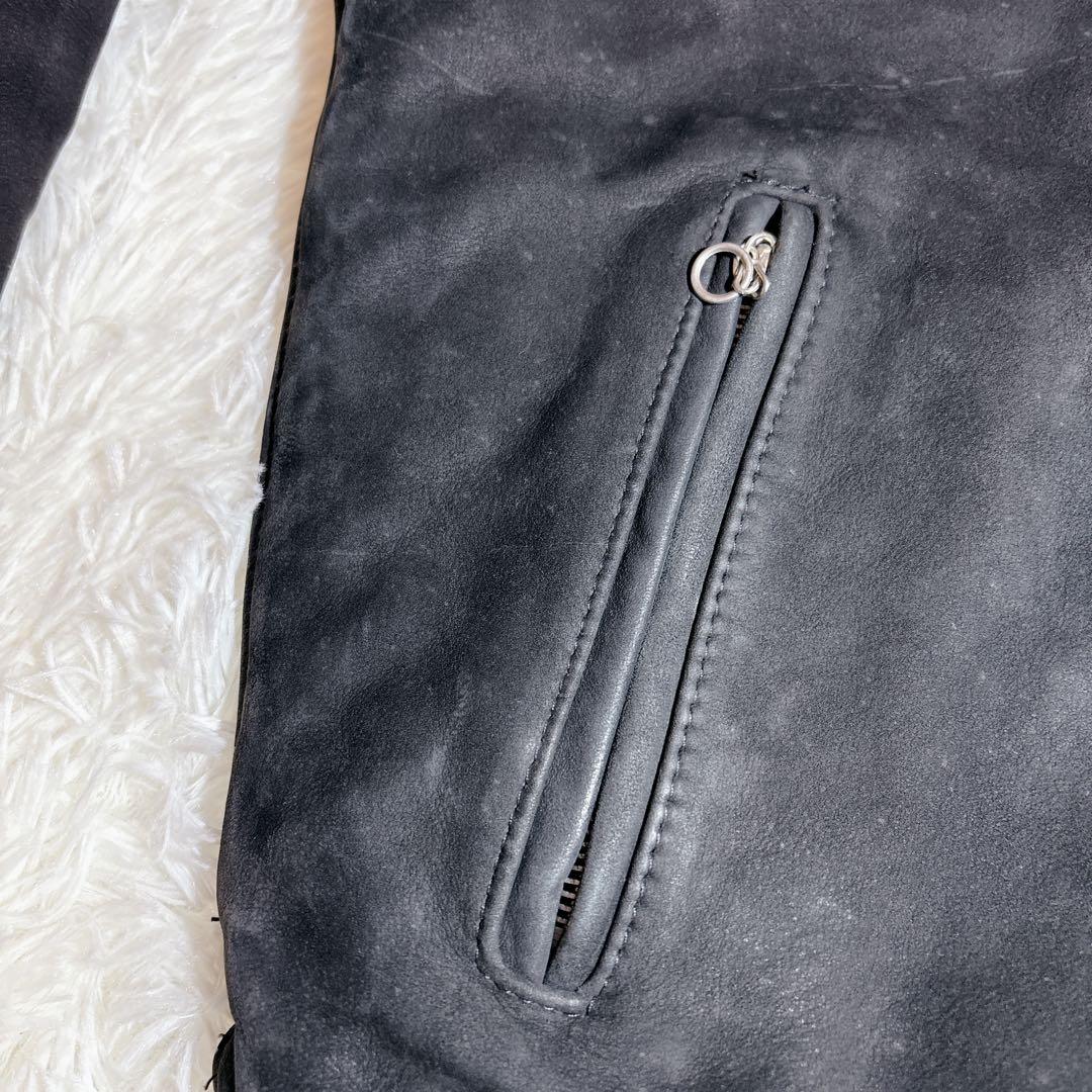 コラボ 希少 ショット コアファイター レザー ジャケット L 黒