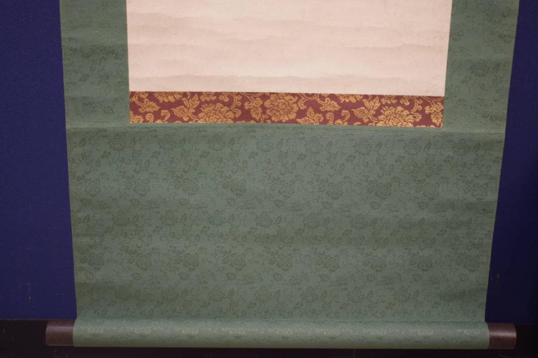 真作/川上孤山/妙心寺/塔頭春光院住職/達磨画賛/布袋屋掛軸HI-696