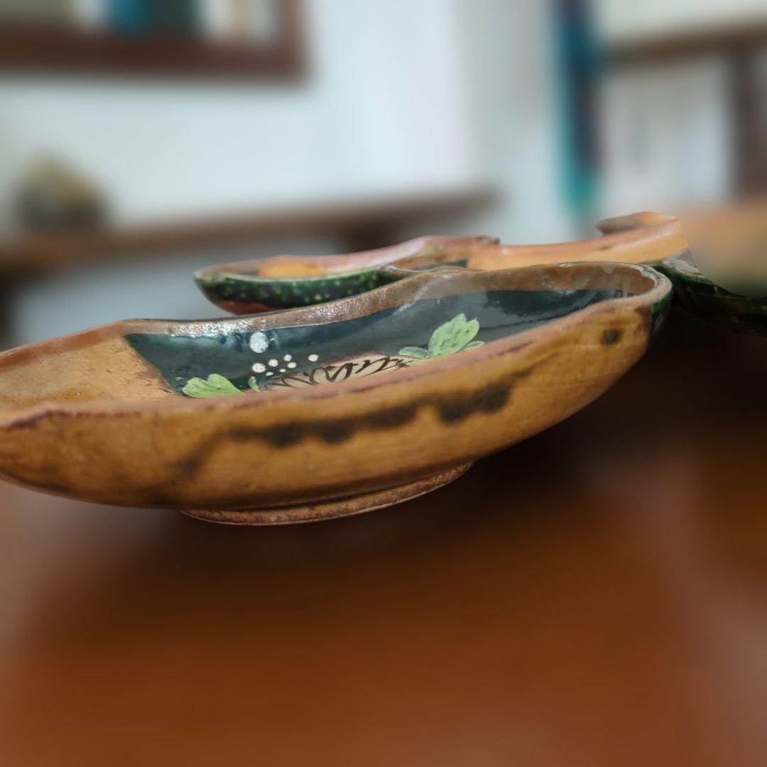 骨董　向付　菊に水流　皿　陶器　取り皿　アンティーク　5枚〜