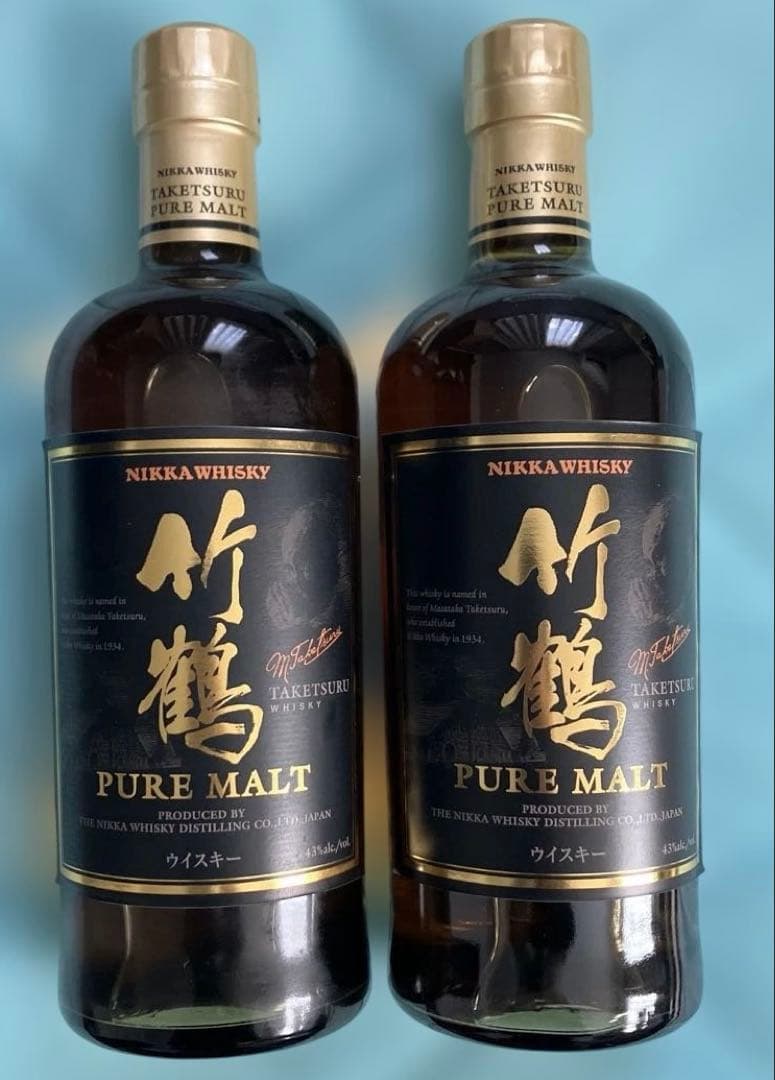 ニッカウヰスキー 竹鶴 ピュアモルト 700ml × 2本セット（旧ラベル）