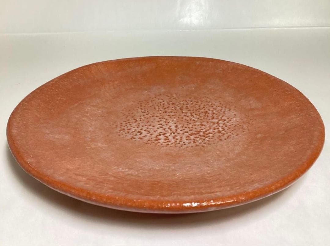 茶道具 古物品 本間焼 菓子器 赤丸 紙箱入