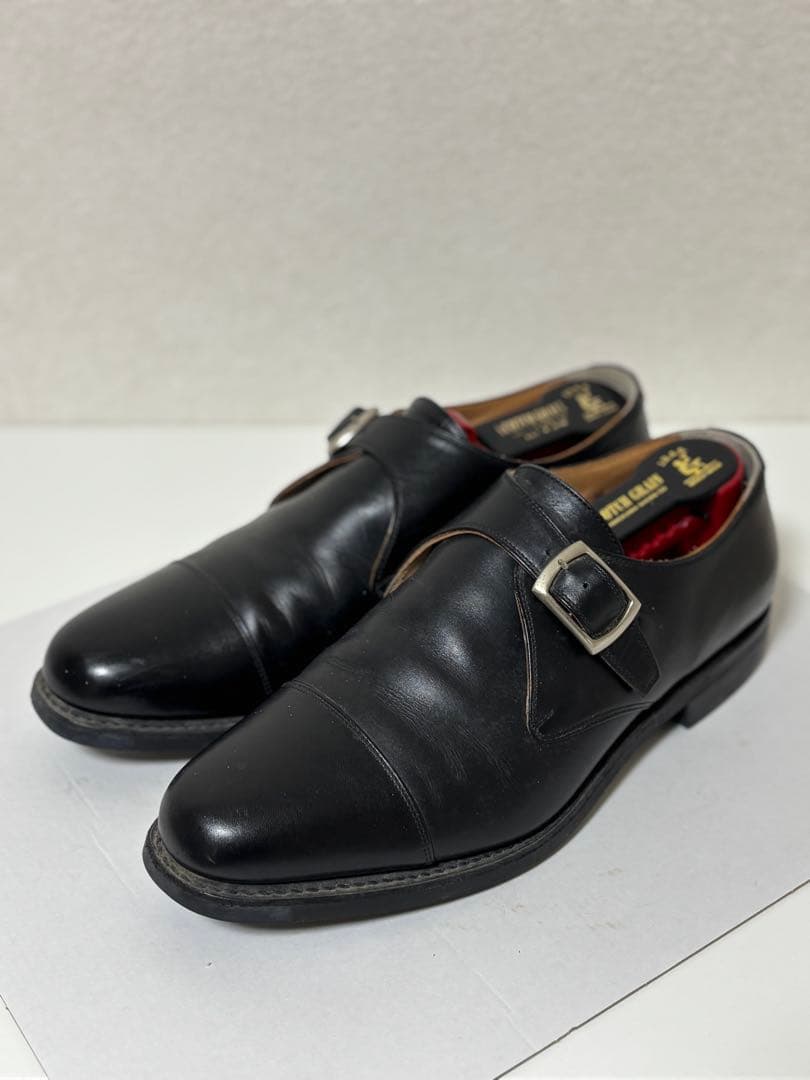 スコッチグレイン　モンクストラップシューズ