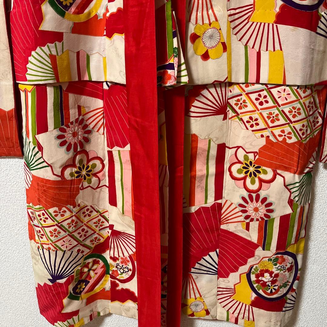 七五三　5歳　7歳　女の子　正絹　アンティーク