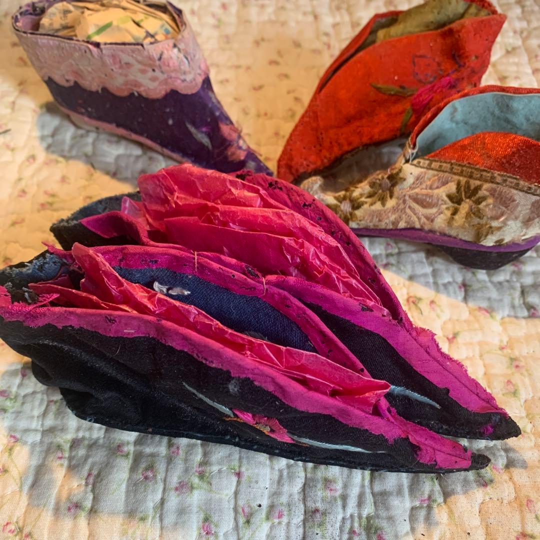 アンティーク　中国骨董　纒足　てんそく　難あり　ジャンク　コレクション