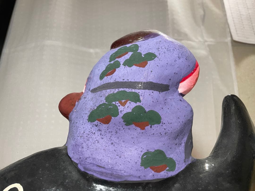 中野人形 【ふぐ乗り大黒】土雛　奈良久雄【激レア・直筆サイン入り】