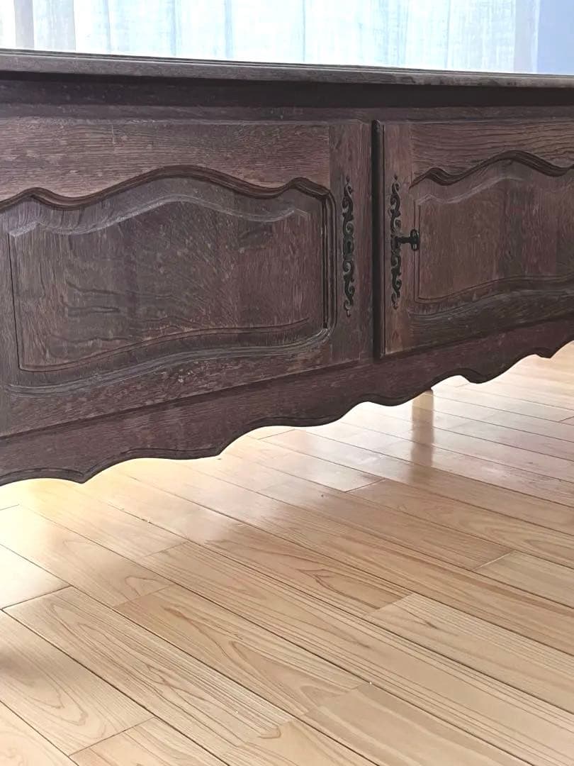 【美品】フランスアンティーク ルイ15世 オーク材の装飾家具 送料込[3295]