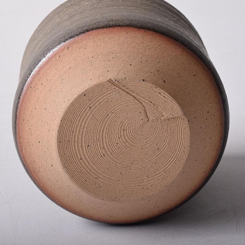 茶道具　暁窯　岡田暁山造　茶入　仕覆付　共箱　V　7881