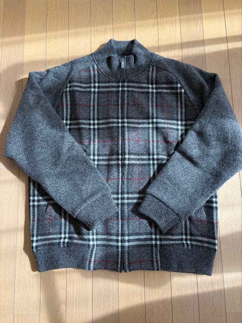 バーバリー　メンズニットブルゾン　L