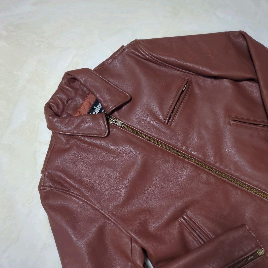 ulcolow アルコロウ レザージャケット ライダース 牛革 カウスキン 茶色