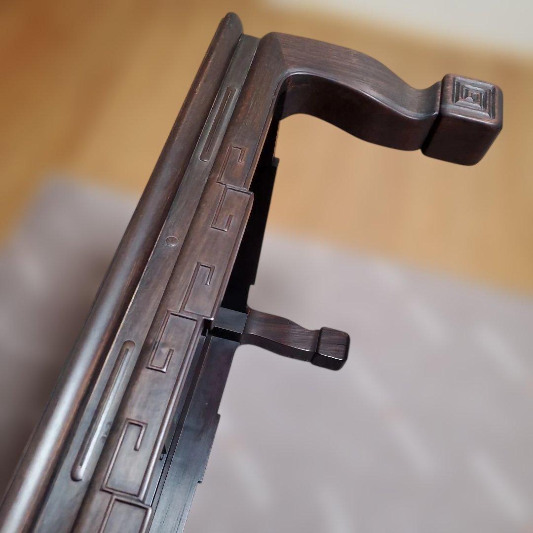 【現地受渡】紫檀製ダークブラウン座卓 縦80cm×横121cm×高さ33cm