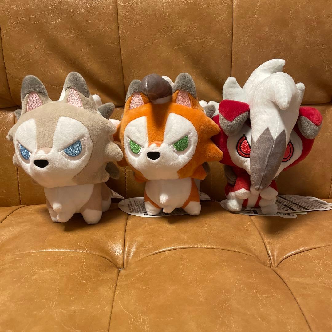 【タグ付き】ポケモンドールズ　ルガルガン3つセット