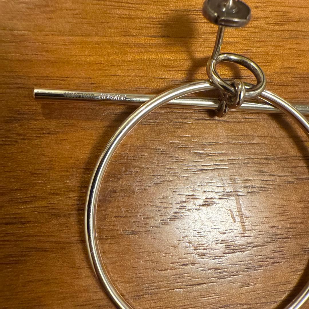 エルメス　エシャペ　フープピアス　MM シルバー