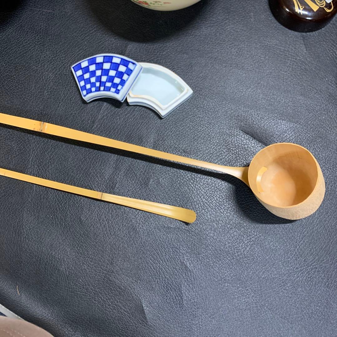 茶箱　短冊　茶道具セット　歴史　古物　茶碗　水差し　茶灼　銘有　棗