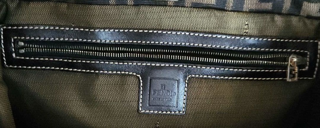 FENDI フェンディ ズッカ ハンドバッグ ブラウン