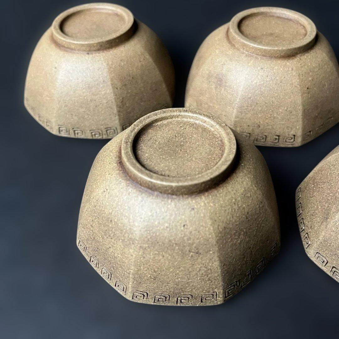 唐物 朱泥煎茶碗 五客 清朝期 中国美術 古玩 SH47