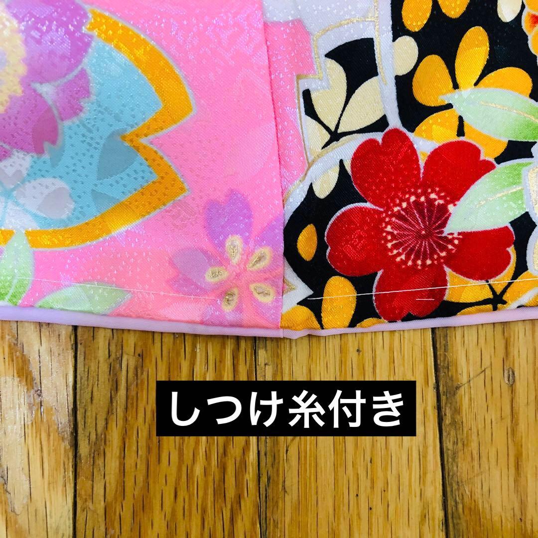 七五三七歳❣️四つ身着物未使用⭐︎薄ピンク花々金彩煌びやか絢爛⭐︎完全フルセット銘品