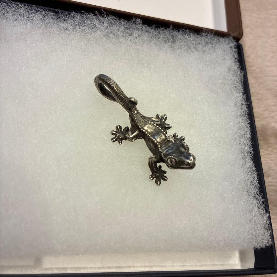 クレステッドゲッコー　ネックレス　爬虫類　シルバー925 output