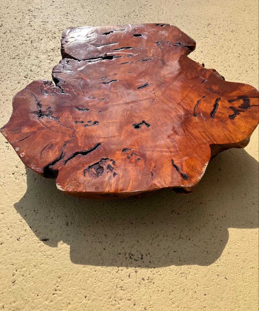 自然木　インテリア装飾　盆栽台　天然木　瘤　原木　花台　玉杢　ビンテージ　骨董台