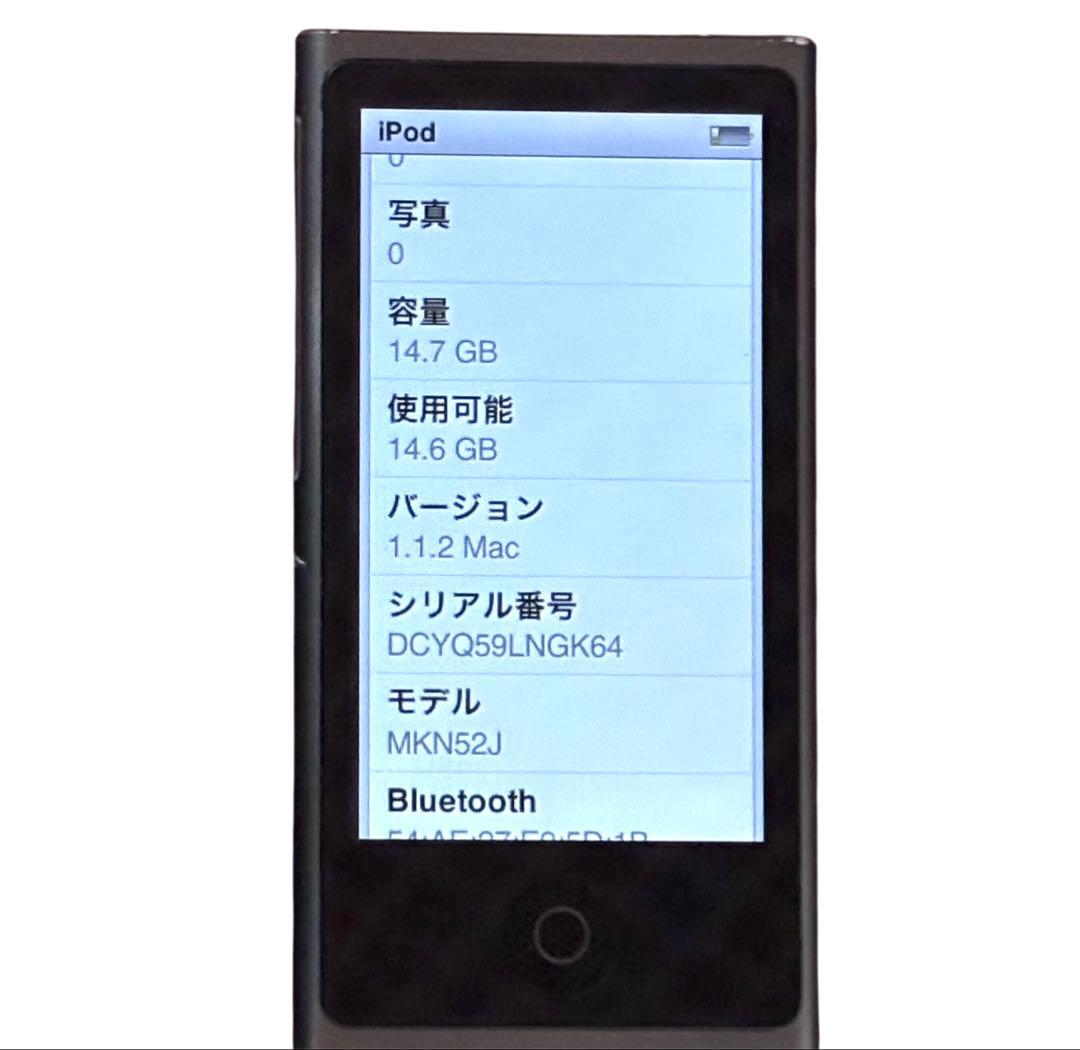 【美品】iPod nano 第7世代 16GB スペースグレー　イヤホン　完品