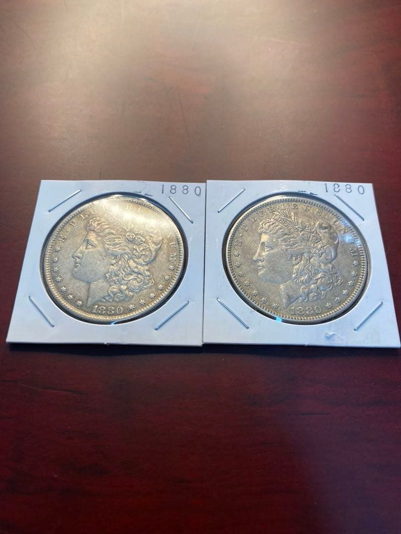 PCGS NCG アンティーク 銀貨　古銭　モルガンダラー　2枚セット