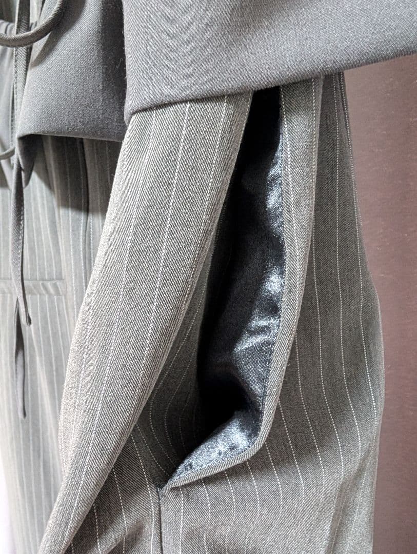 ピンストライプスリーブレスビスチェドレス 2点セット niana