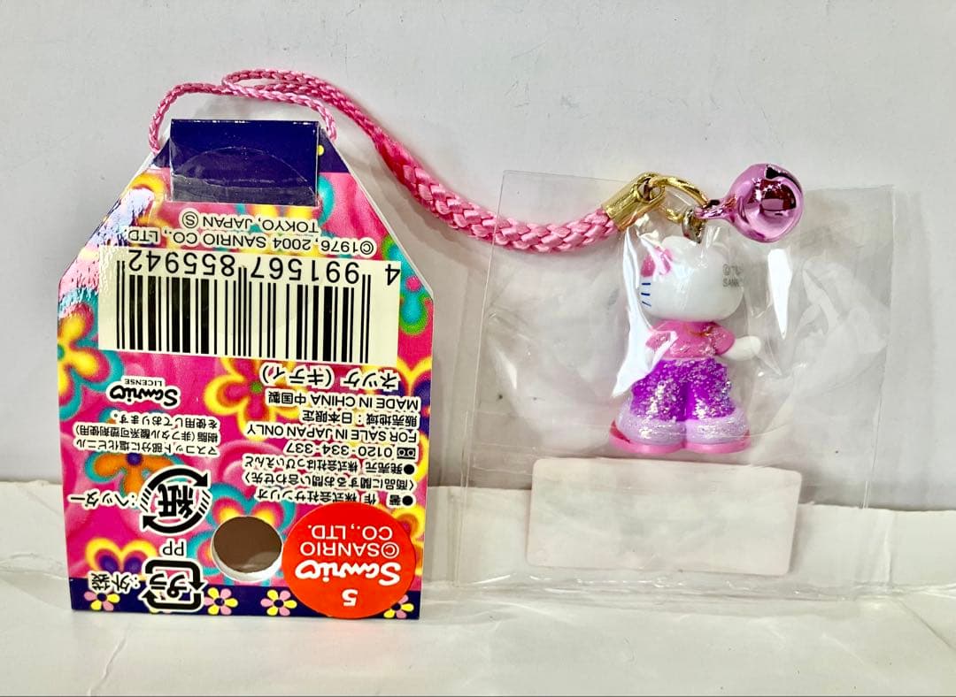 ハ*ー様 ハローキティ 根付 ストラップ KITTY&MIMMY キティ根付 脚