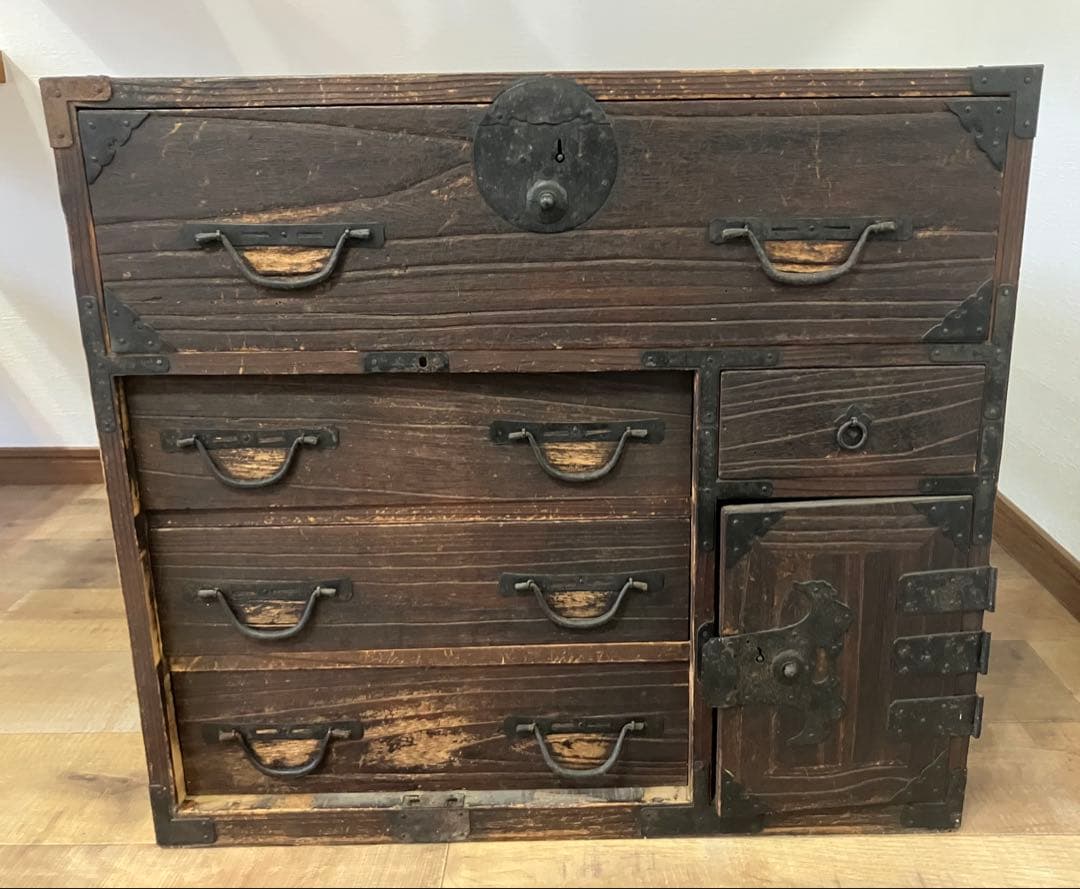 【時代箪笥】明治 大正 骨董品 収納 引き出し インテリア アンティーク