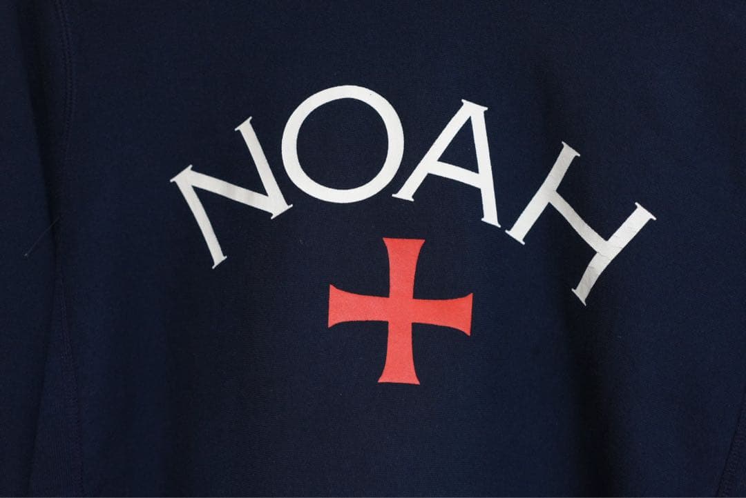 NOAH ネイビー フード付きパーカー