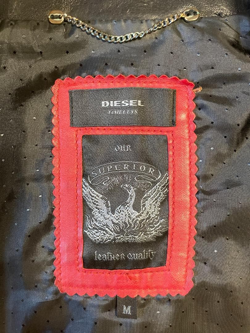DIESEL TIMELESS ディーゼル　シングルレザーライダースジャケット