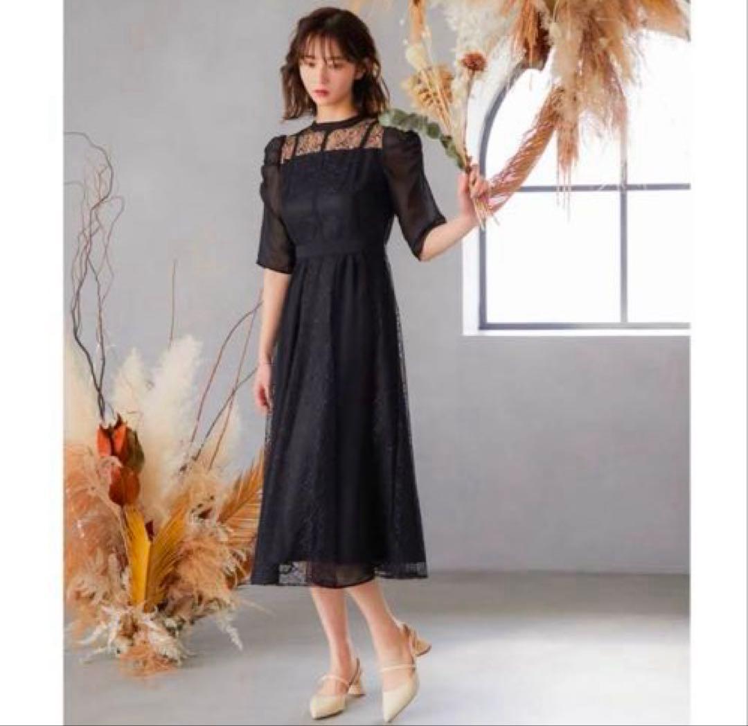✭niana ✭レース ブラック　パーティードレス