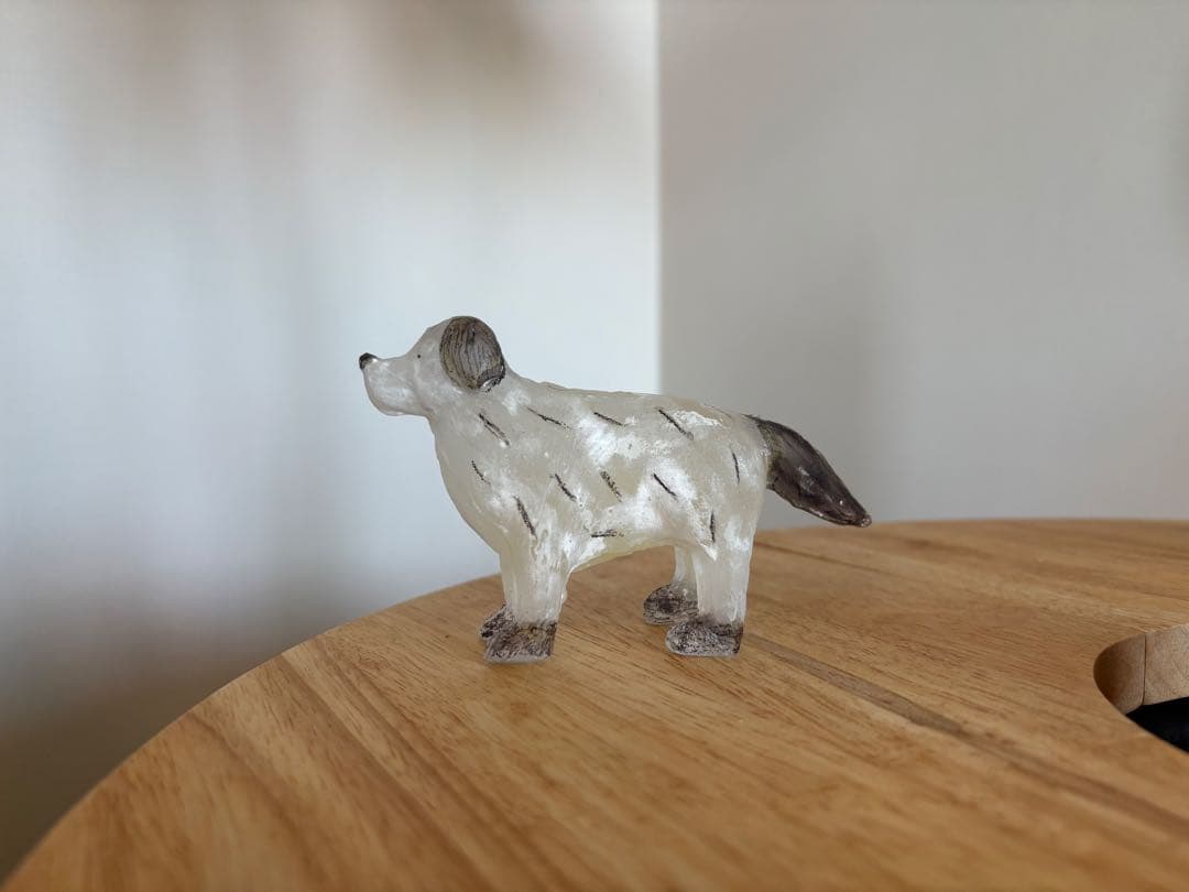 【限定値下げ】安達知江　犬　ガラスオブジェ