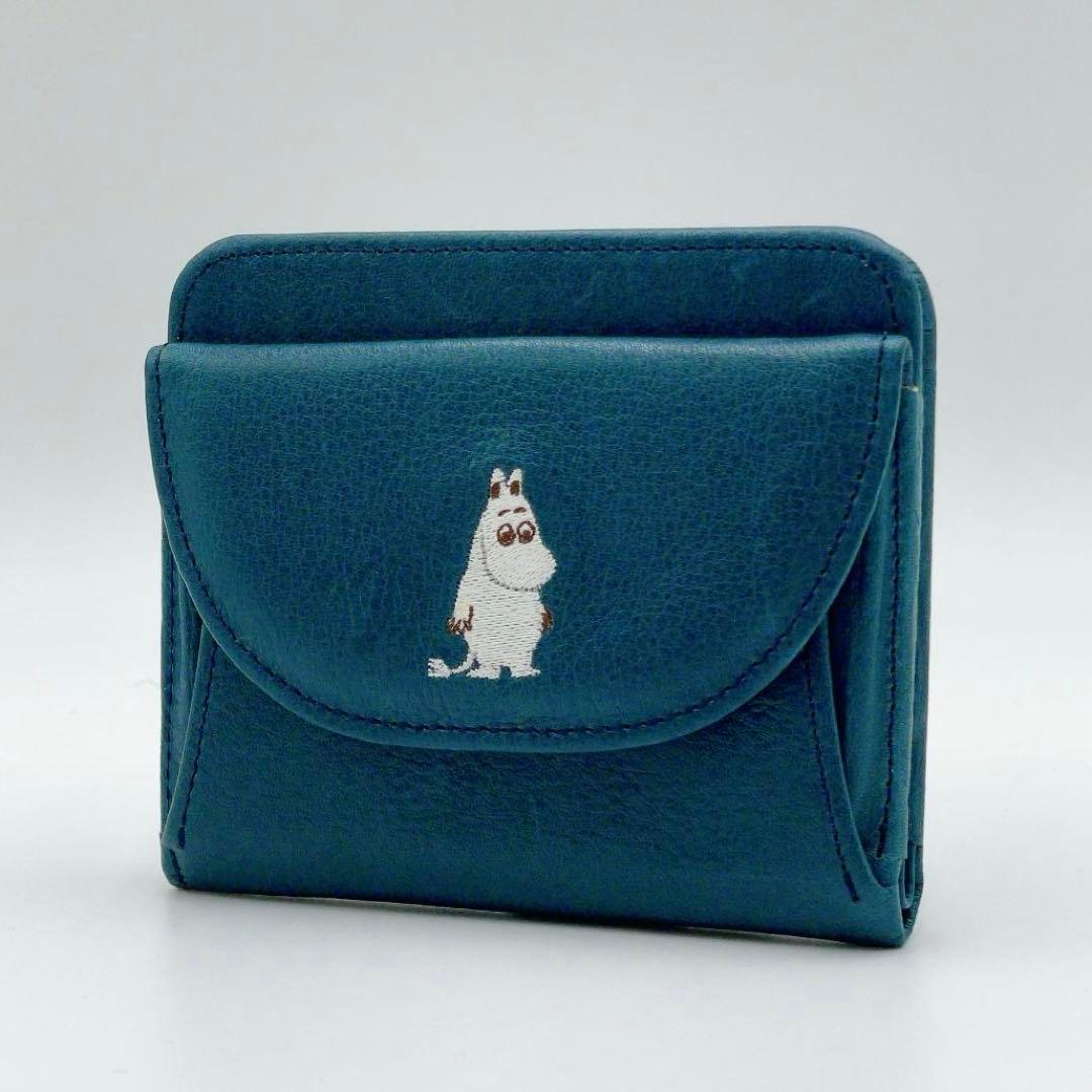 Kissora × MOOMIN 本革レザー 二つ折り財布　m607