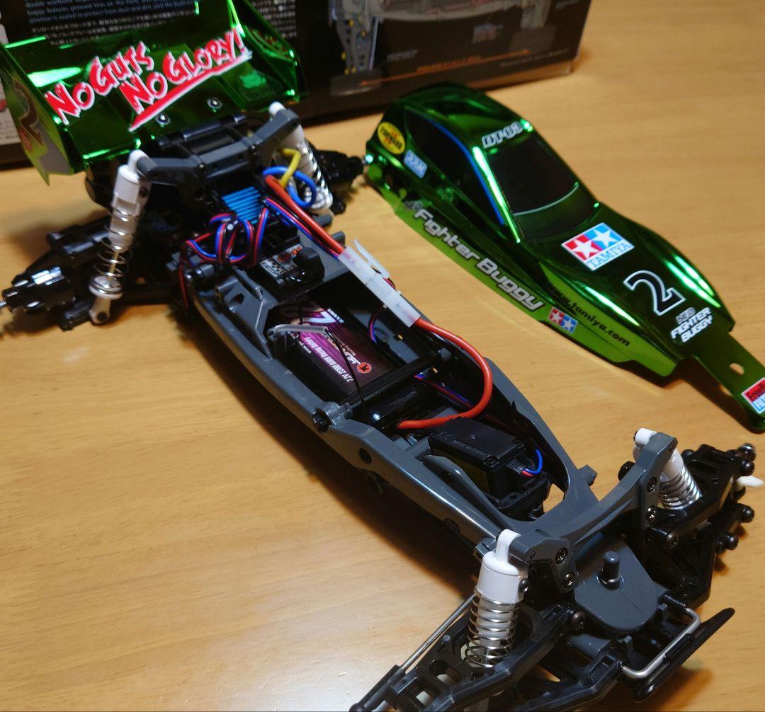 田宮ネオマイティフロッググリーンメタリック＆プロポ＆バッテリー充電器セット完成品