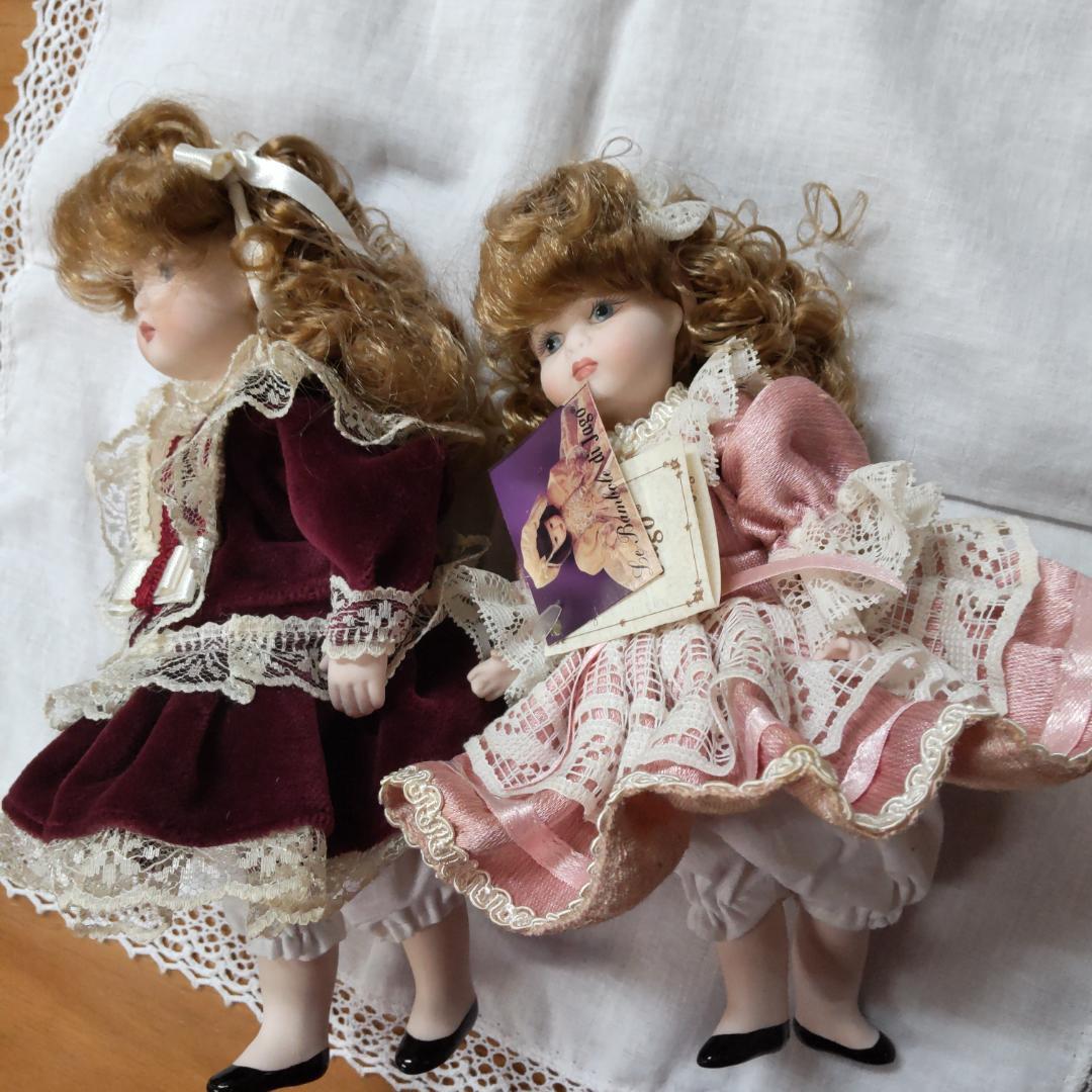 人形　2体　イタリア製　ドール　ヴィンテージ　西洋人形　ビスクドール