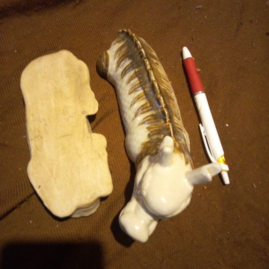 中国陶磁器　磁州窯　獣　香合