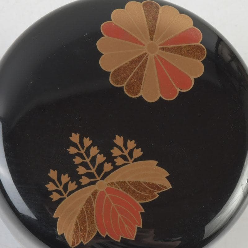 茶道具　松村建作　高台寺蒔絵　内金溜　棗　共箱　V　9287