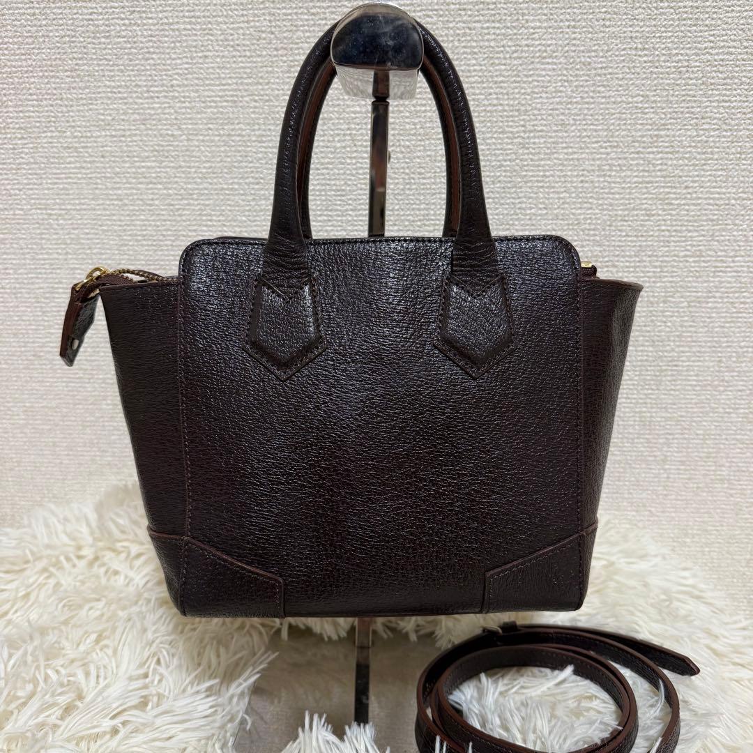 【美品】ヴィヴィアン　ハンドバッグ　2way　ブラウン　ショルダーバッグ　金具