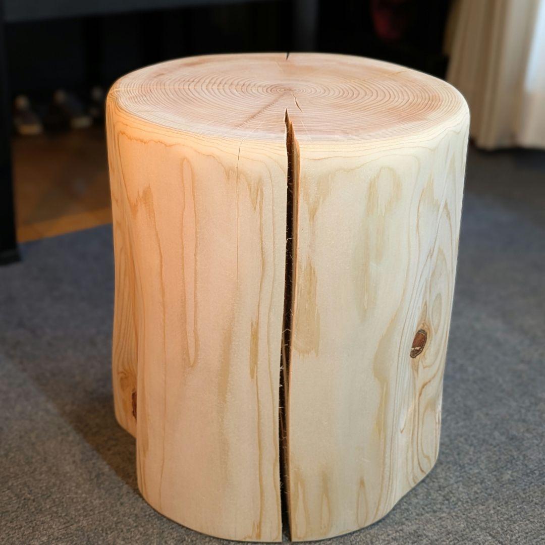 檜　切り株　丸太　椅子　スツール　 高さ約36㎝