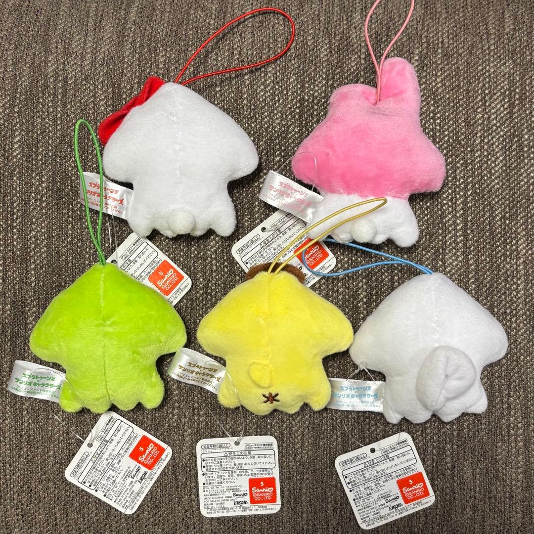 スプラトゥーン2×サンリオキャラクターズ　イカマスコット　5種コンプセット