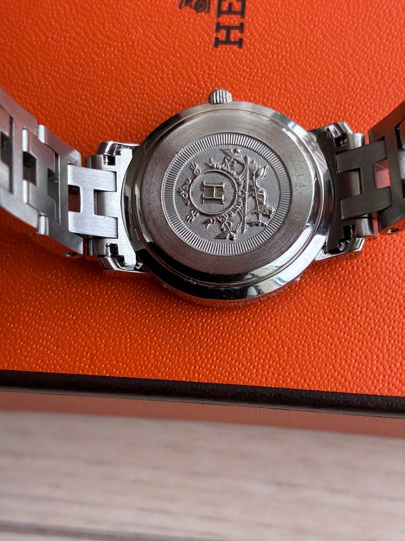 HERMES クリッパー　ナクレ ピンクシェル CL4.210 【電池交換済】