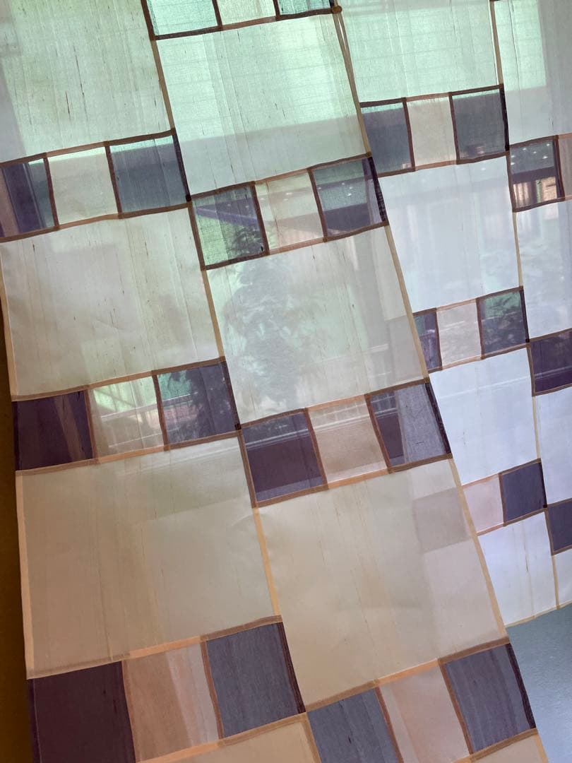 【韓国】暖簾、のれん、間仕切り、ポジャギ、オクサ、絹、ハンドメイド