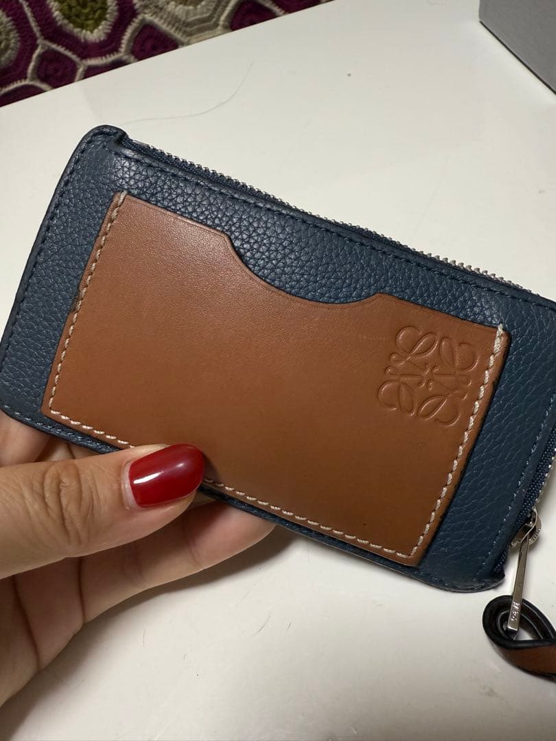 ロエベ　LOEWE 財布　ケース　ネイビー　限定