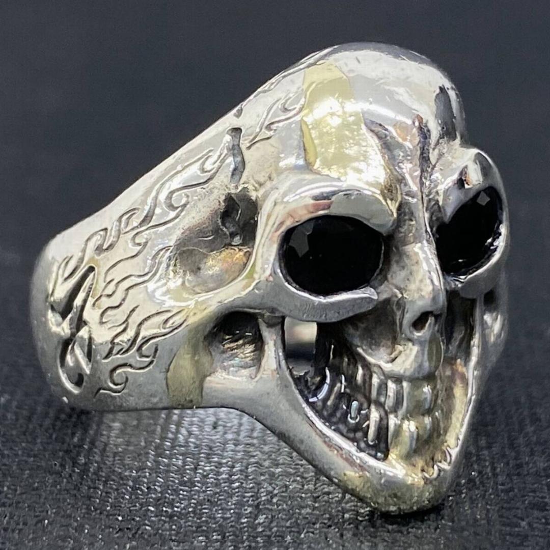 Bill Wall Leather K18 グッドラック スカル リング 17号