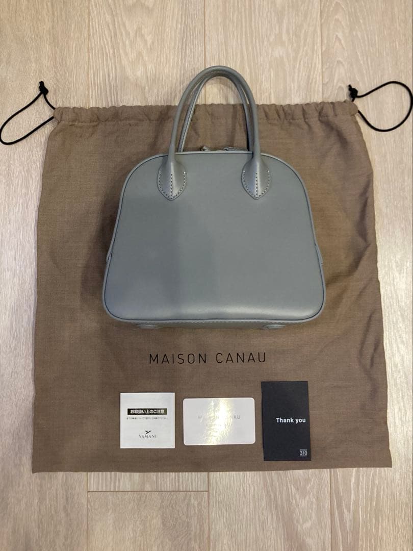 メゾンカナウ 佐藤佳菜子 別注 ラウンドボストン クラウド グレー