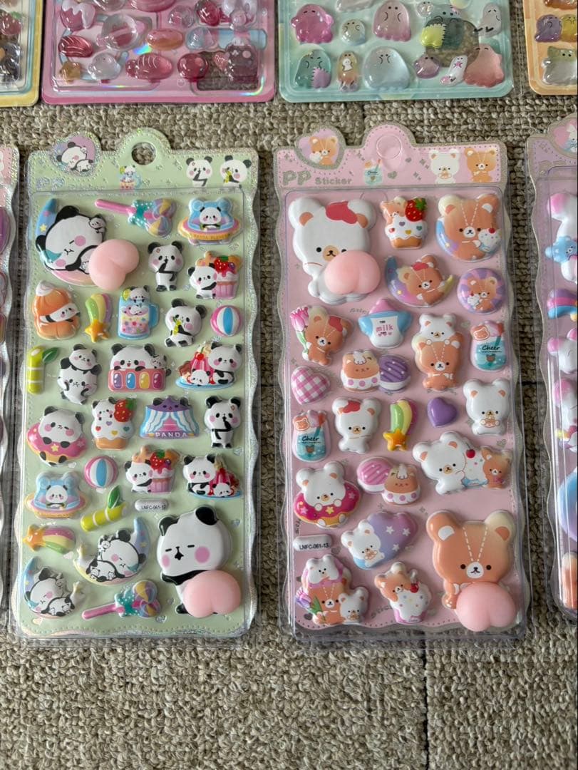 ボンボンドロップシール おしり、うるちゅるシール　まとめ売り10枚セット新品